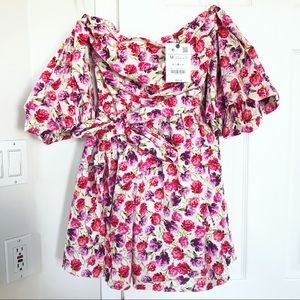 Zara Off-The-Shoulder Floral Dress